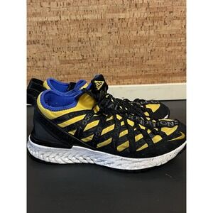 New Nike ACG React Terra Gobe Yellow Black Blue Youth Sneakers  Sz4.5 BV6344-700